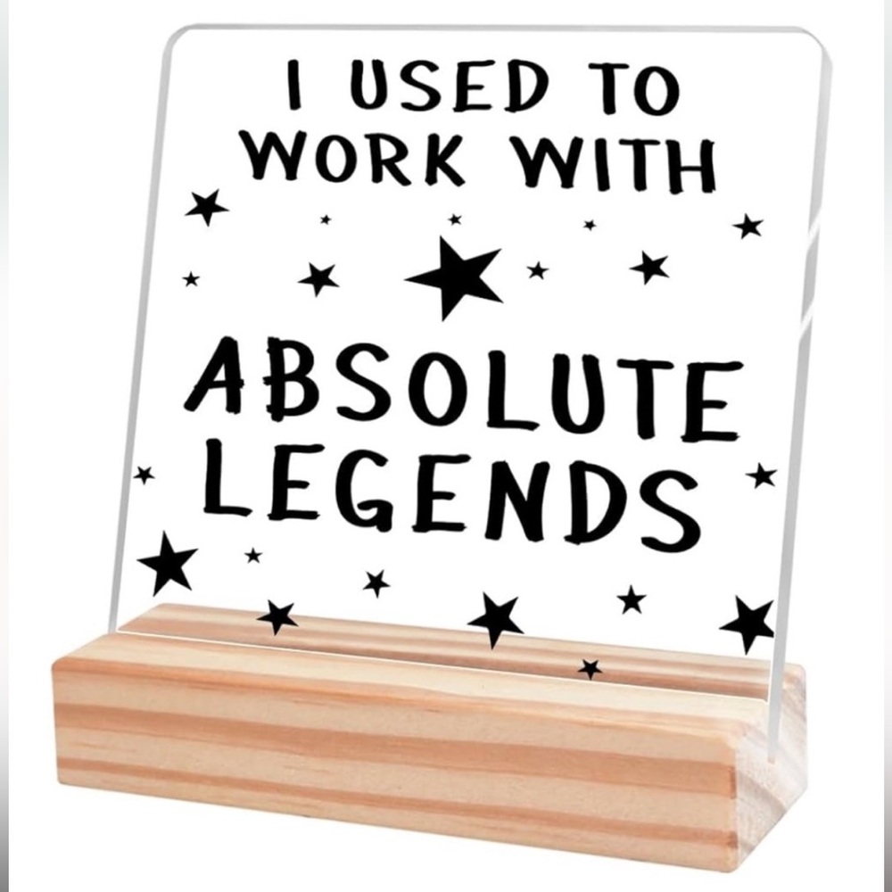 NWT COWORKER LEAVING Inspirational Acrylic Plaque